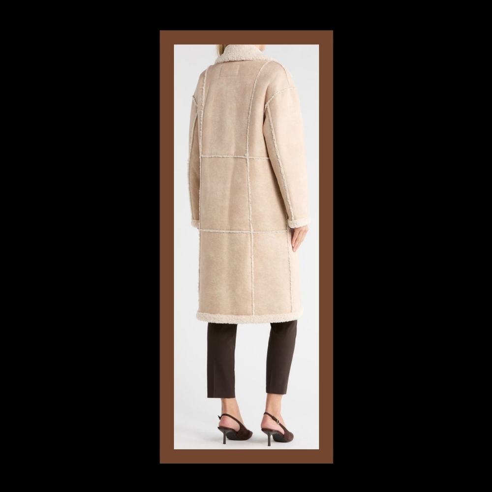 Bcbgeneration Beige Shearling Coat - image 3